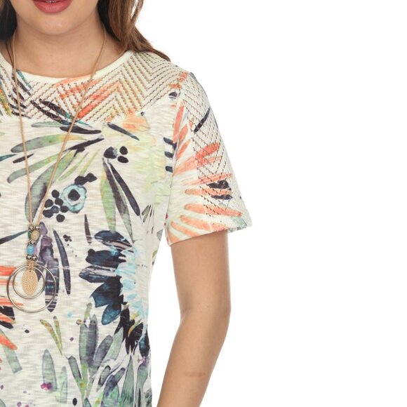 Colorful splash floral mesh Top - Picture 9 of 9